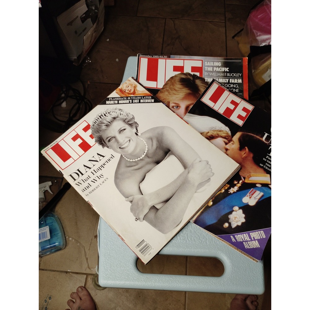 Vintage LIFE Magazine Lot Princess Diana 1985 1992 1993 Royal Family 3 Issues